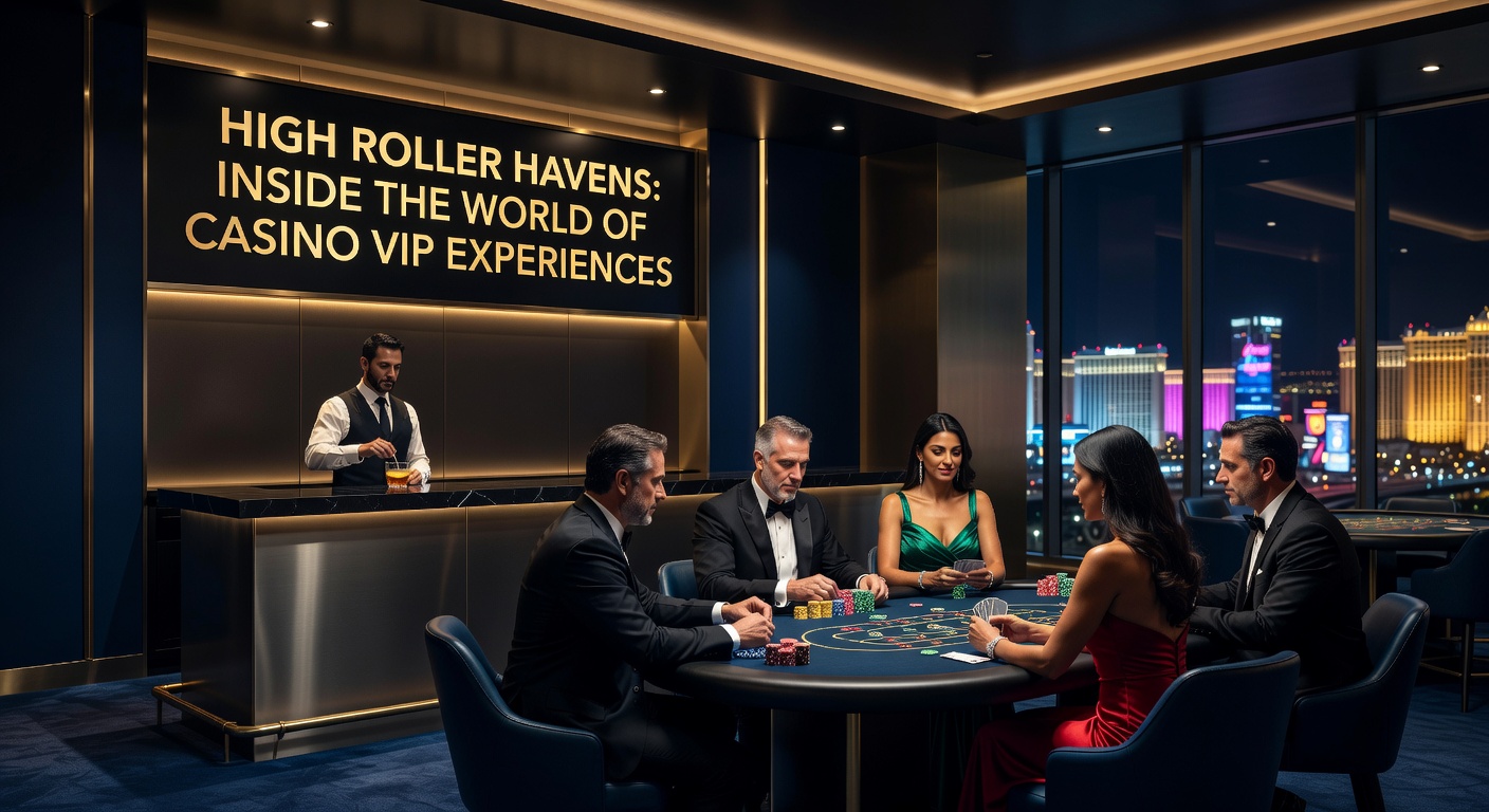 High-stakes poker game in a dimly lit VIP room with players in suits, stacks of chips, and a private bar in the background