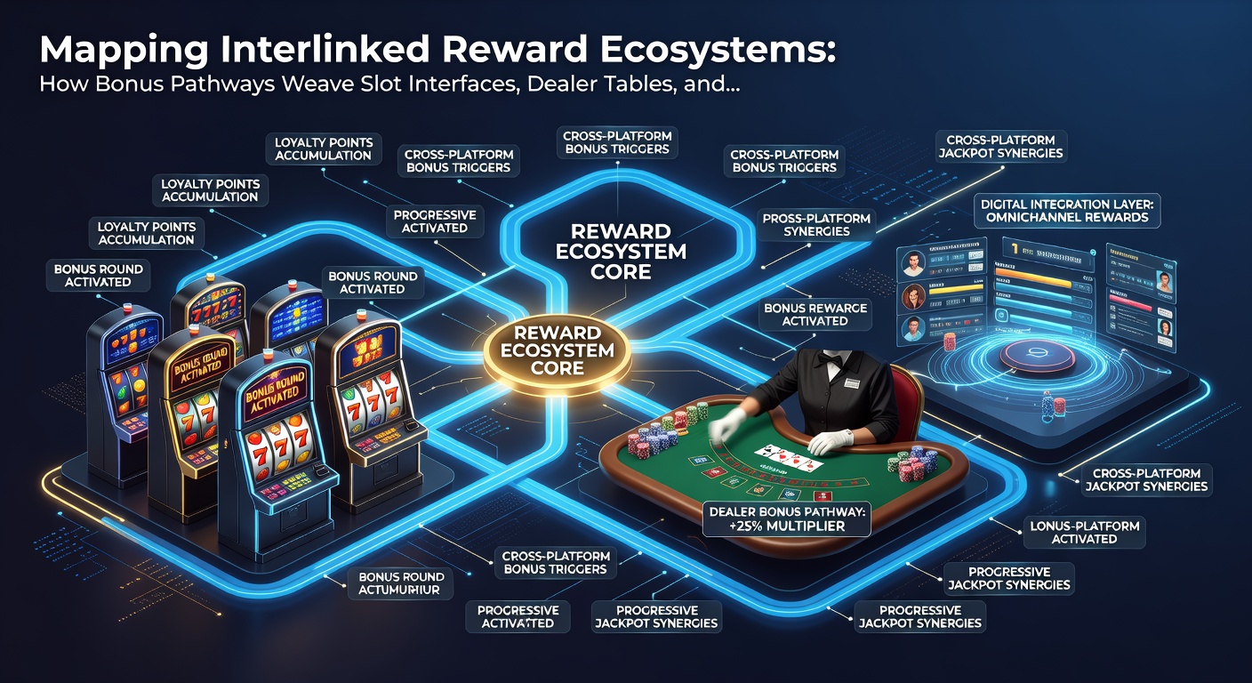 Screenshot of a unified dashboard displaying bonus balances transferring between slot progress, table game rewards, and sports betting opportunities
