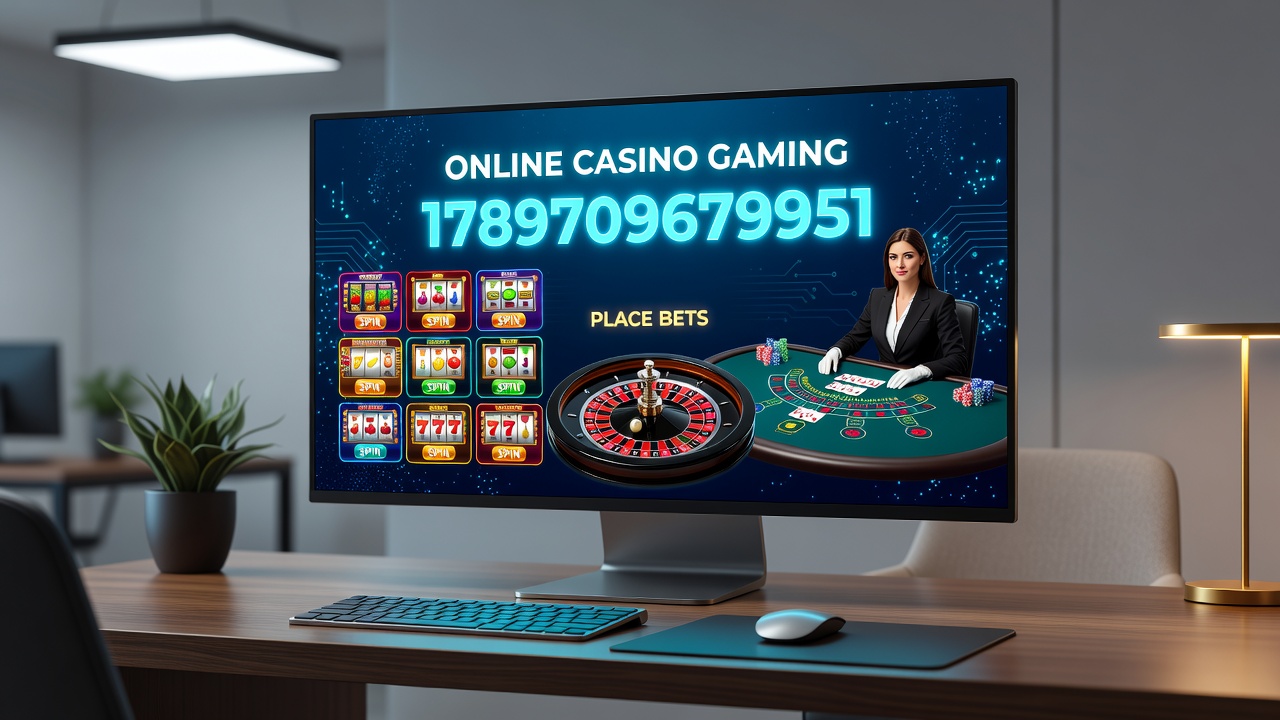 Players engaging with live dealer tables and progressive jackpot slots in a modern online casino setting