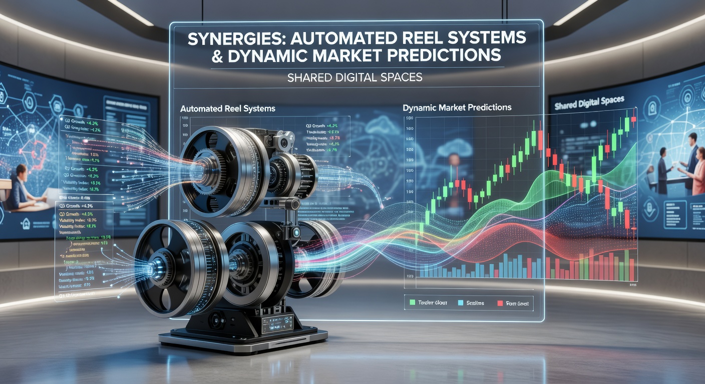 Network diagram showing data flows between automated reels and market prediction engines